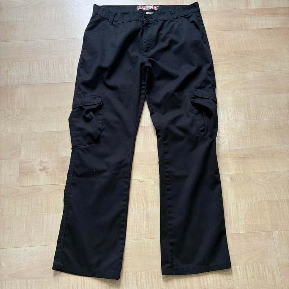Vintage & Cargo Chams Cargo Pants Size 34 Black Cotton Utility Skate